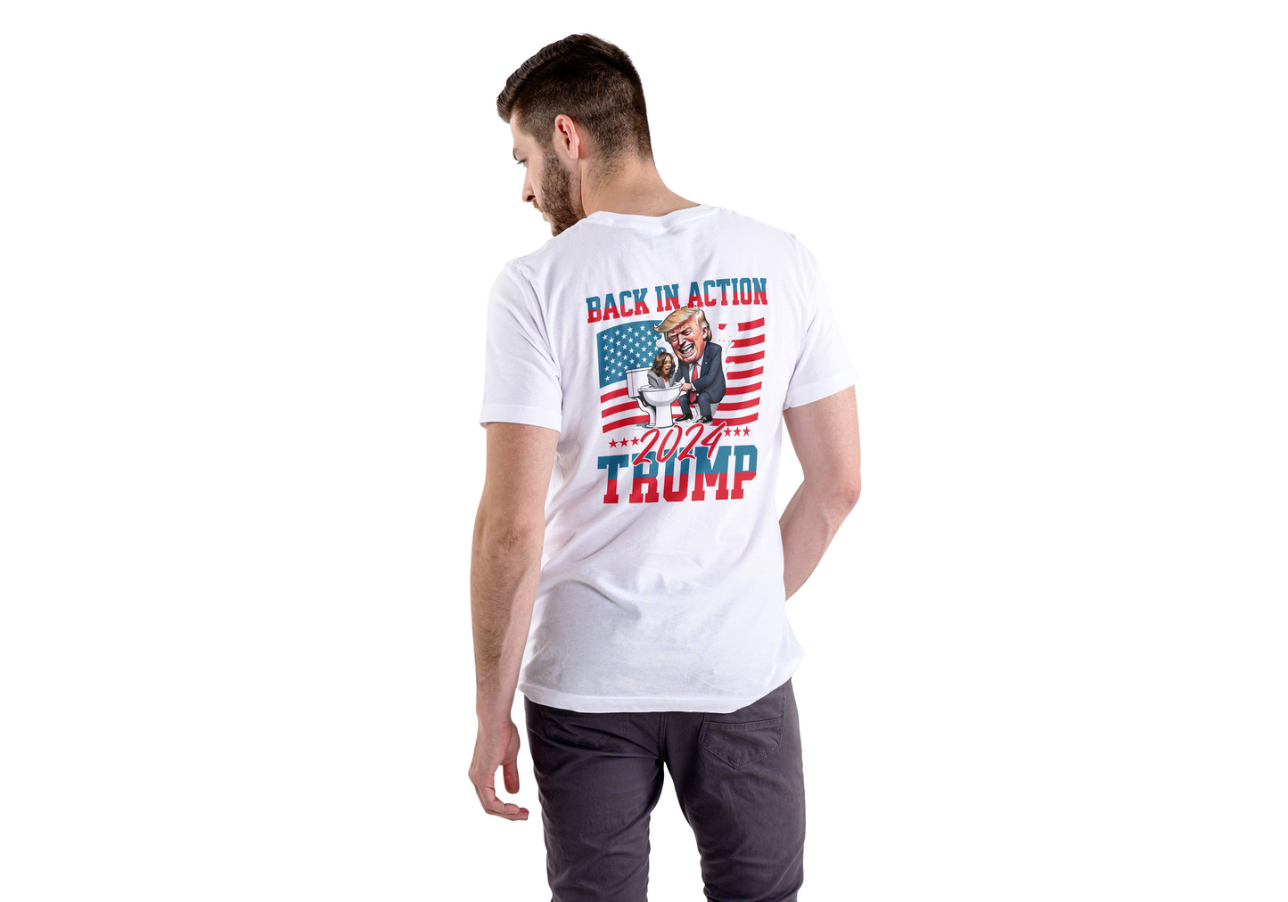 TRUMP, BACK IN ACTION T SHIRT