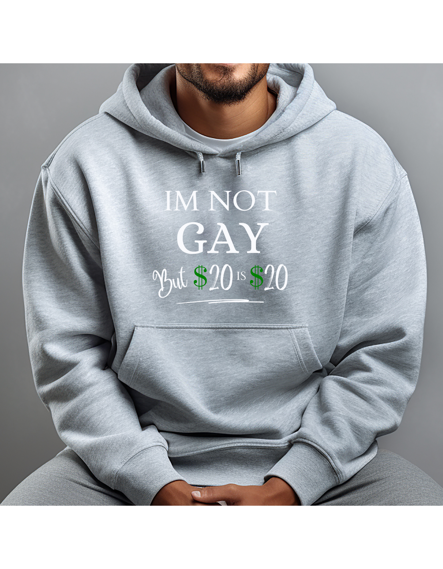 Hoodie, IM NOT GAY BUT $20 IS $20