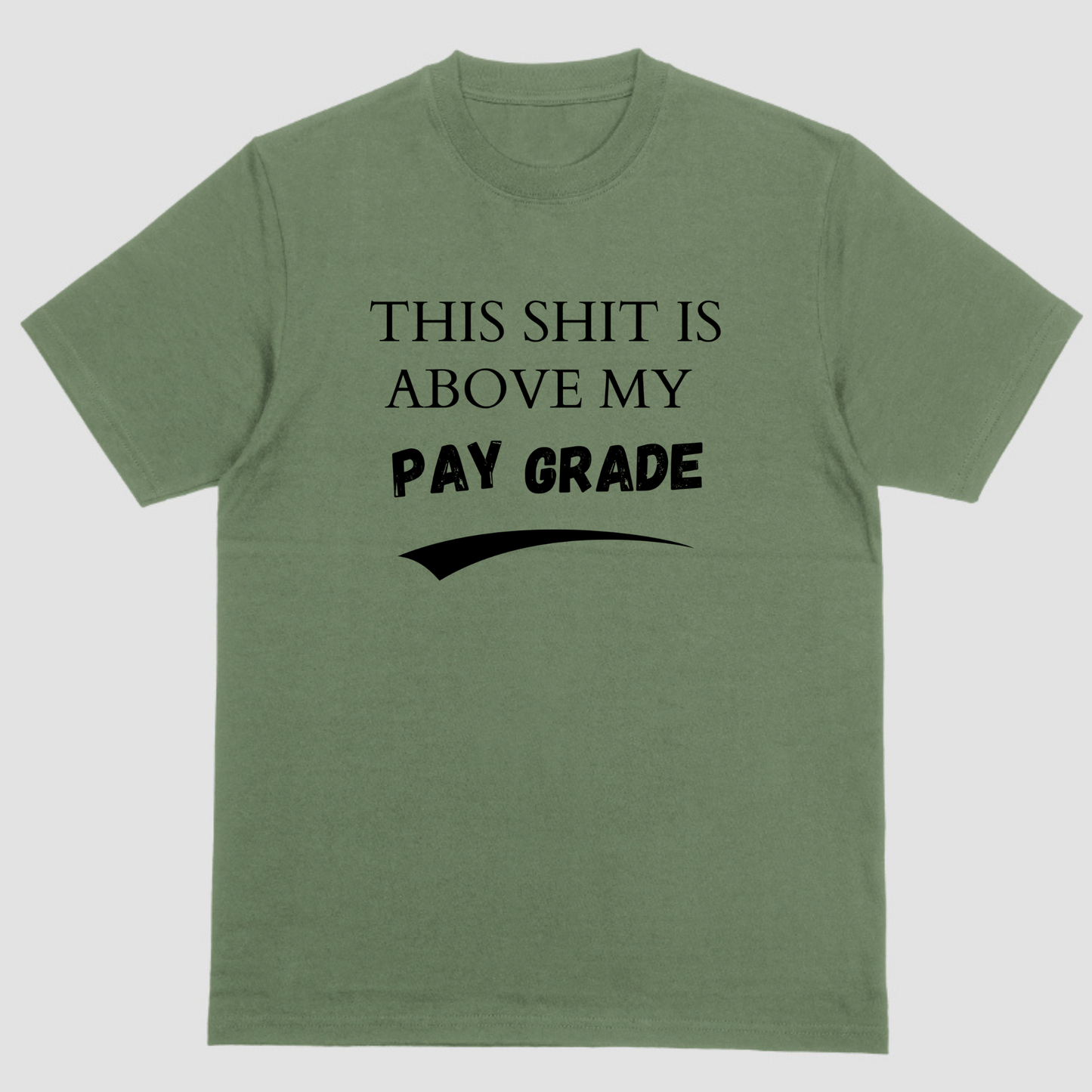 Short sleeve shirt, THIS SHIT IS ABOVE MY PAY GRADE