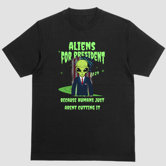 ALIENS FOR PRESIDENT Short sleeve shirt