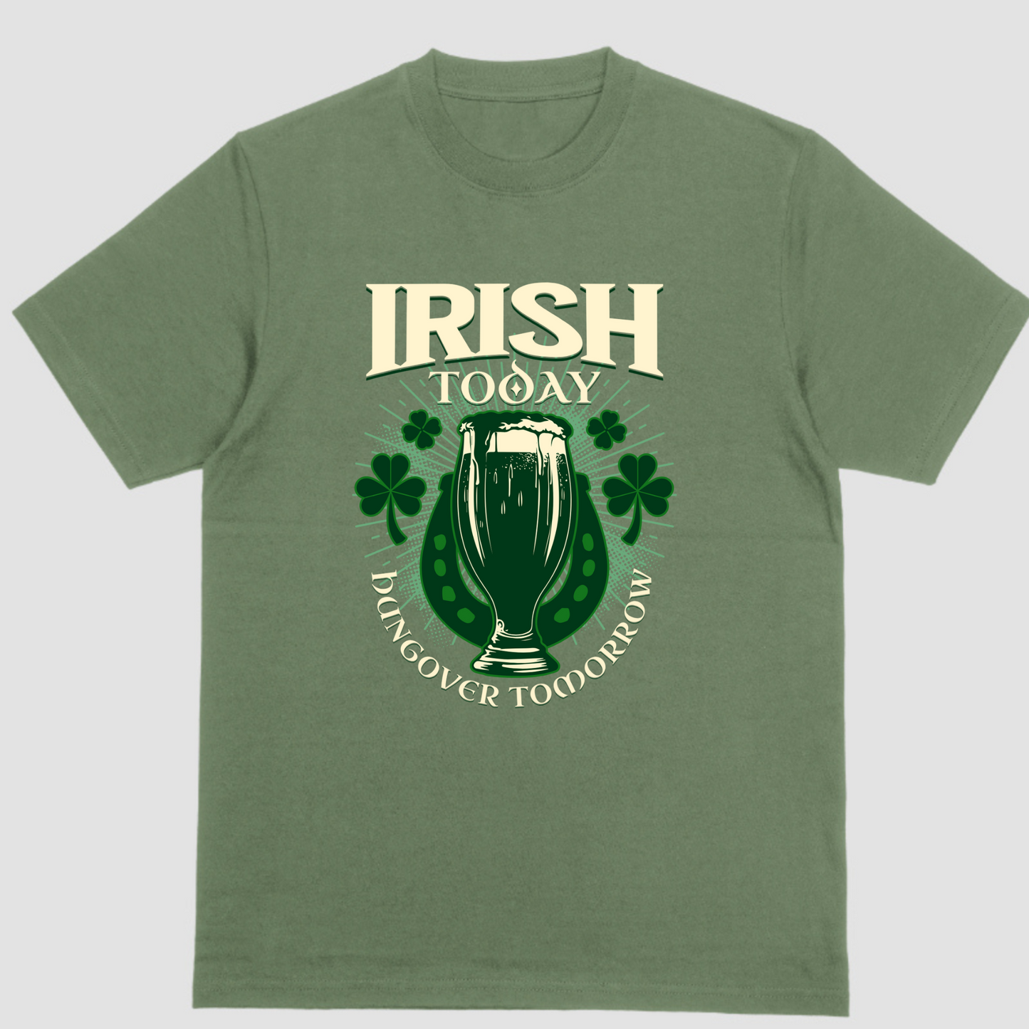 Irish Today HUNGOVER TOMORROW, Short sleeve shirt