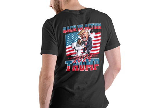 TRUMP, BACK IN ACTION T SHIRT